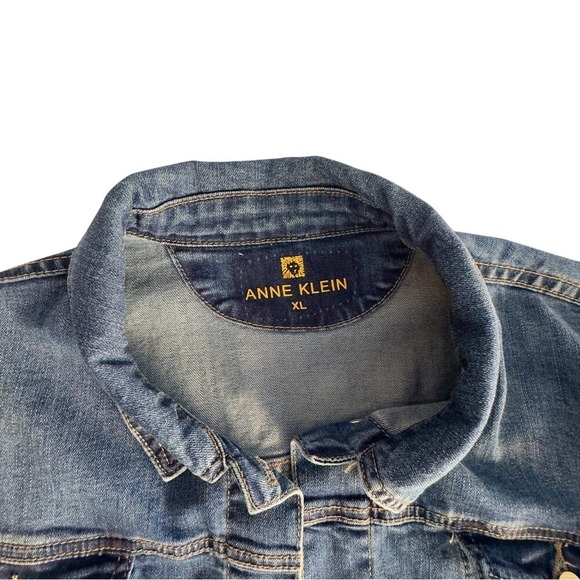 Anne Klein Classic Indigo Jean Jacket Size XL - Picture 2 of 5